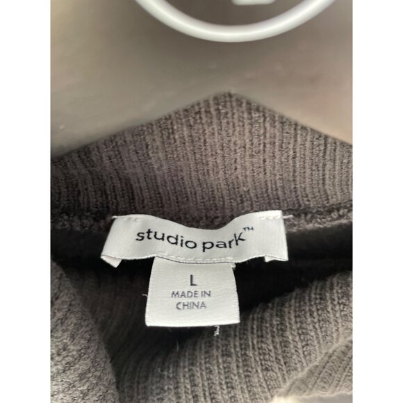 Studio Park x Shawn Killinger Regular Sweatshirt Dress Women L Black Cozy Staple - Picture 4 of 10